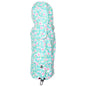 Teal Floral Dog Raincoat, teal, main product view
