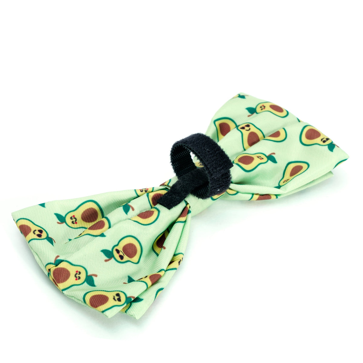Avocados Dog Bow Tie – Polyester, Green, Sizes S, L