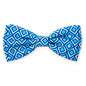 Graphic Diamond Dog Bow Tie – Polyester, Blue, Sizes S, L