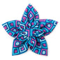 Graphic Diamond Dog Flower – Polyester, Purple, Sizes S, L