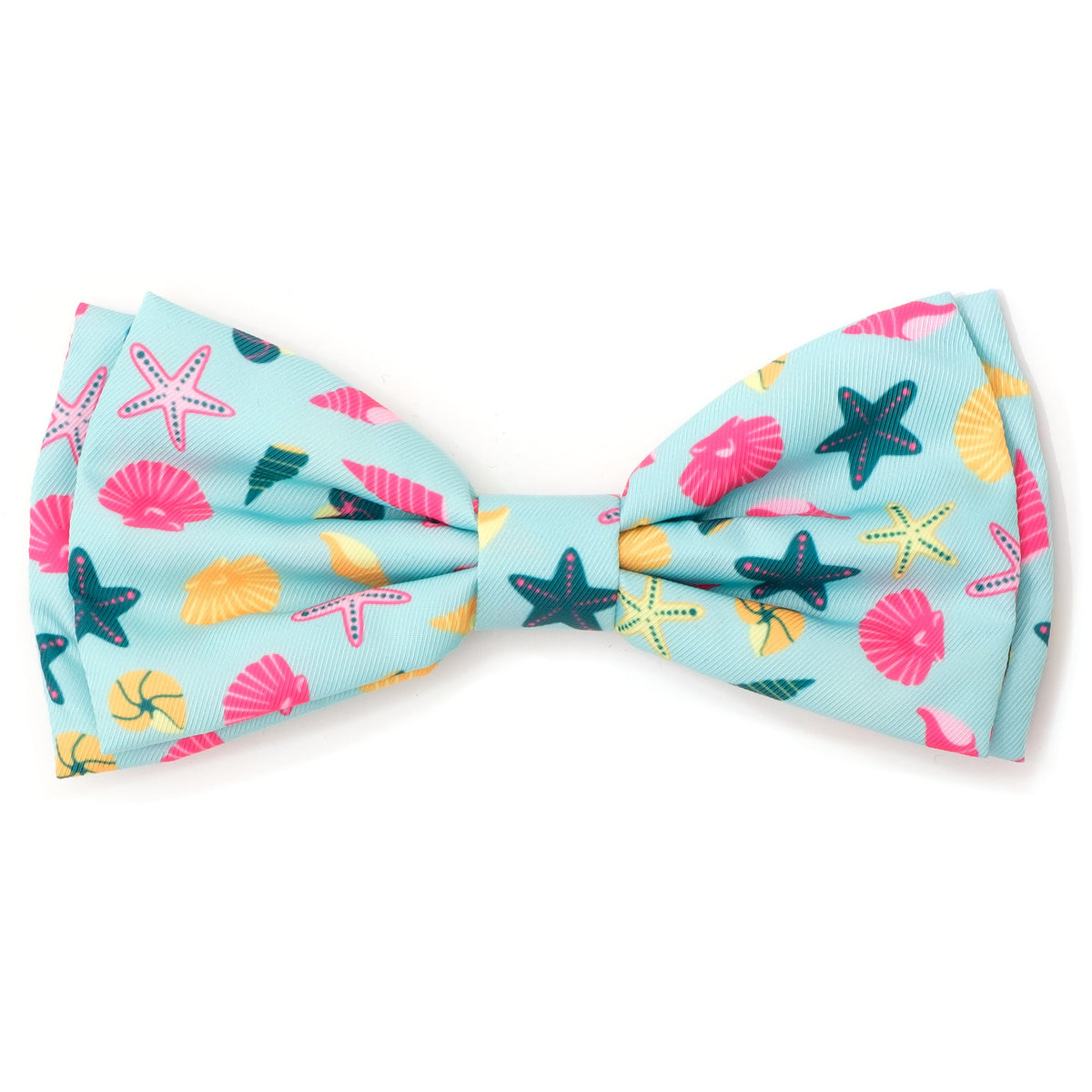 Seashells Dog Bow Tie – Polyester, Teal, Sizes S, L