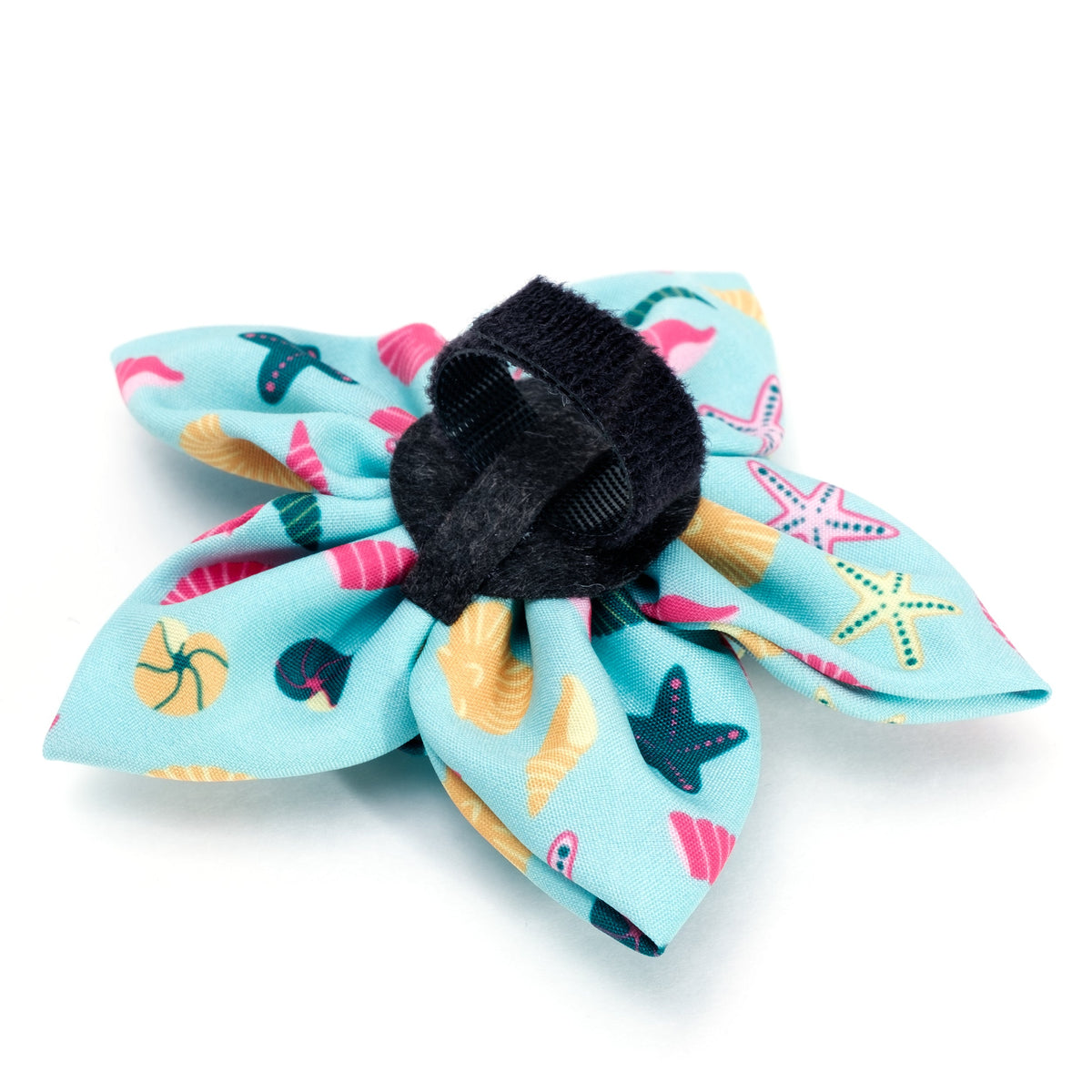 Seashells Dog Flower – Polyester, Teal, Sizes S, L