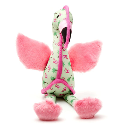 Pink Flamingo Squeaky Dog Toy in pink, product view 2