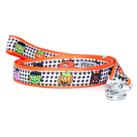 Monster Mash Dog Leash – Black/White Multi, Size L