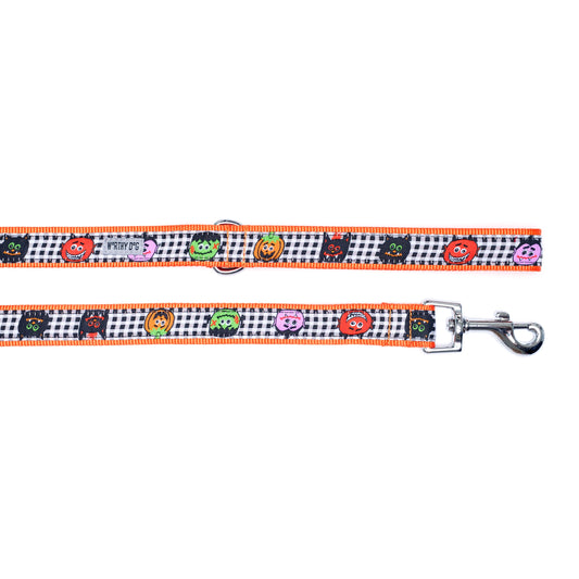 Monster Mash Dog Leash – Black/White Multi, Size L