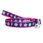 Vintage Ornaments Dog Leash – Navy, Size L