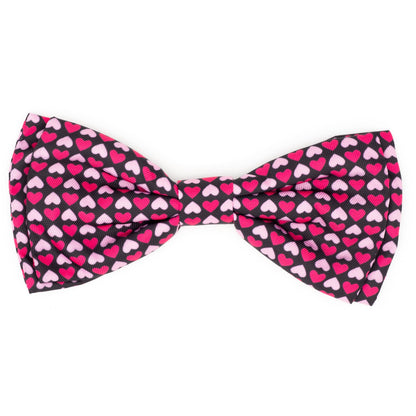 Heartthrob Dog Bow Tie – Polyester, Black, Sizes S, L