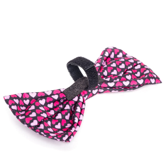 Heartthrob Dog Bow Tie – Polyester, Black, Sizes S, L