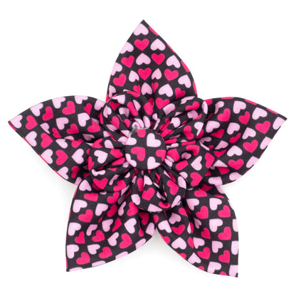 Heartthrob Dog Flower – Polyester, Black, Sizes S, L