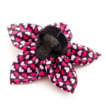 Heartthrob Dog Flower – Polyester, Black, Sizes S, L