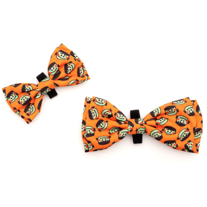Frank Dog Bow Tie – Polyester, Orange, Sizes S, L