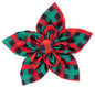 Holiday Check Dog Flower – Polyester, Red/Green/Black, Sizes S, L