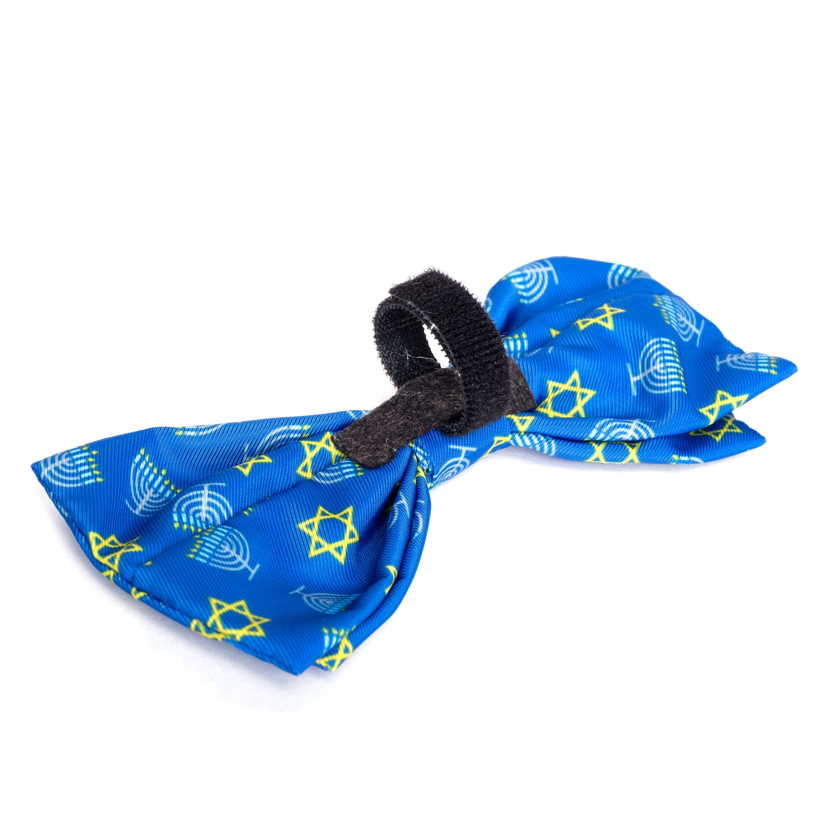 Menorah Dog Bow Tie – Polyester, Blue, Sizes S, L