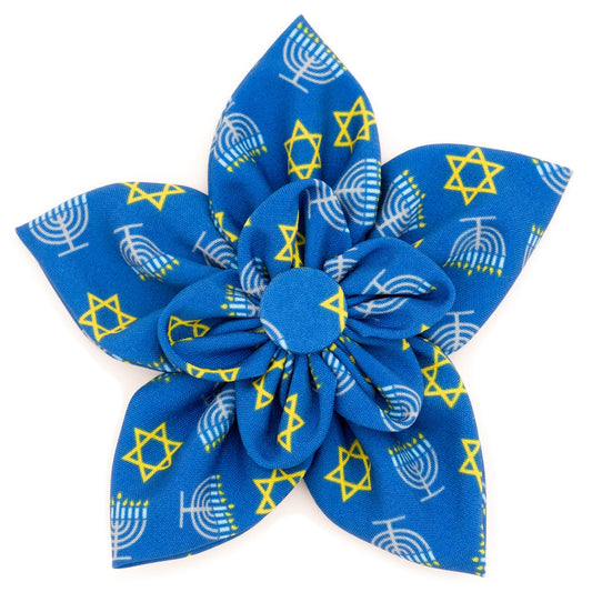 Menorah Dog Flower – Polyester, Blue, Sizes S, L