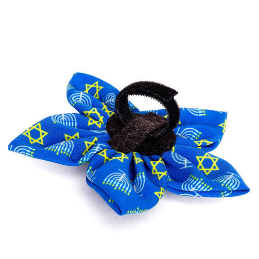Menorah Dog Flower – Polyester, Blue, Sizes S, L