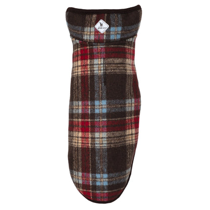 Plaid Dog Jacket, brown/red/blue plaid, product view 3