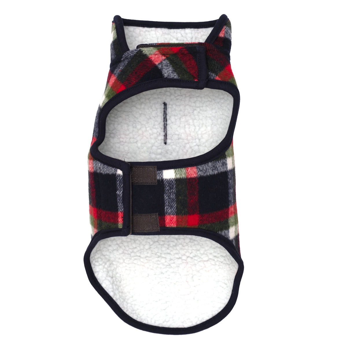 Plaid Dog Jacket, navy/red/olive plaid, product view 8