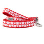 Colorblock Hearts Dog Leash – Red/Pink, Sizes S, L