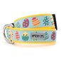 Easter Eggs Dog Collar – Blue, Sizes XS–XL