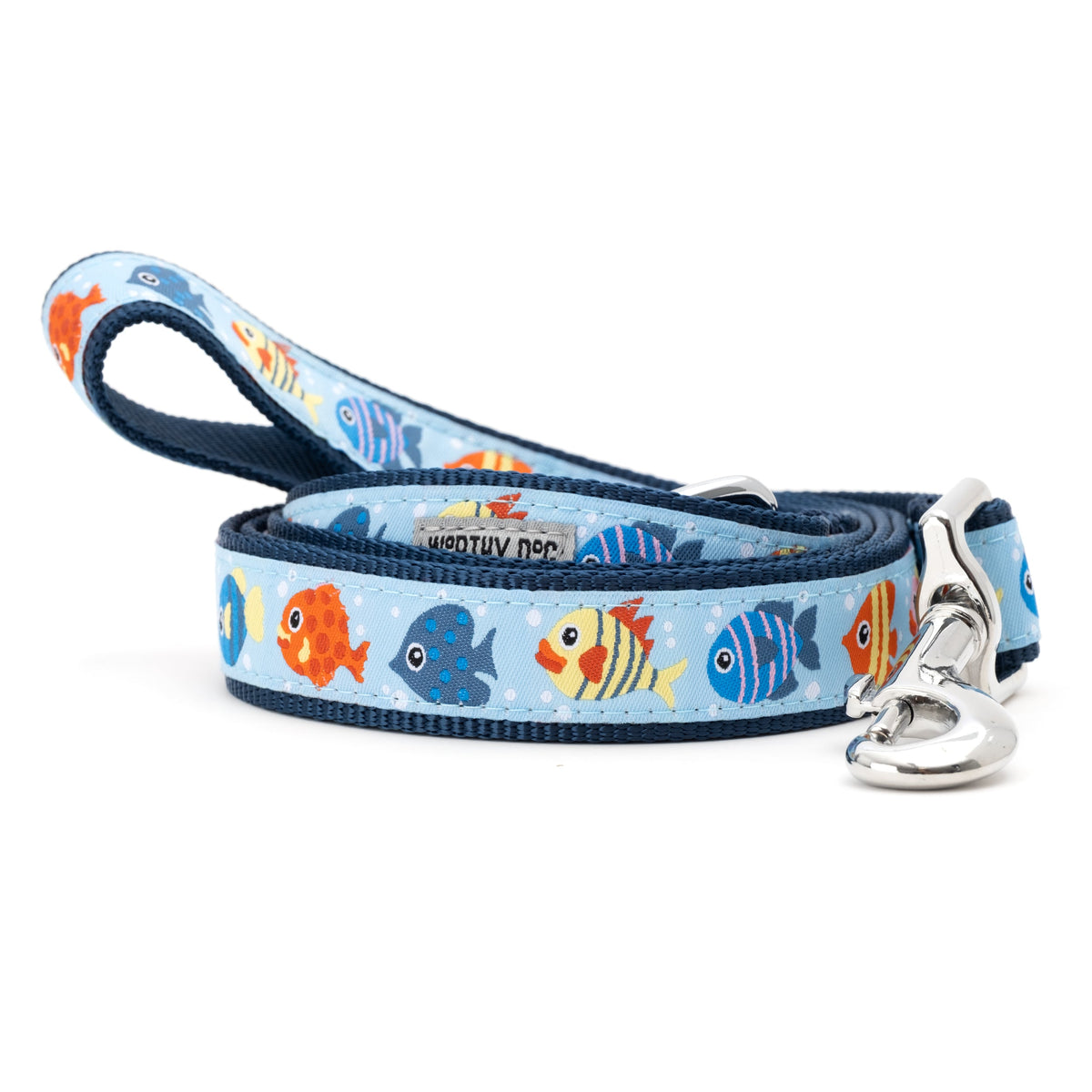 Fishy Dog Leash – Blue, Sizes S, L