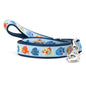 Fishy Dog Leash – Blue, Sizes S, L