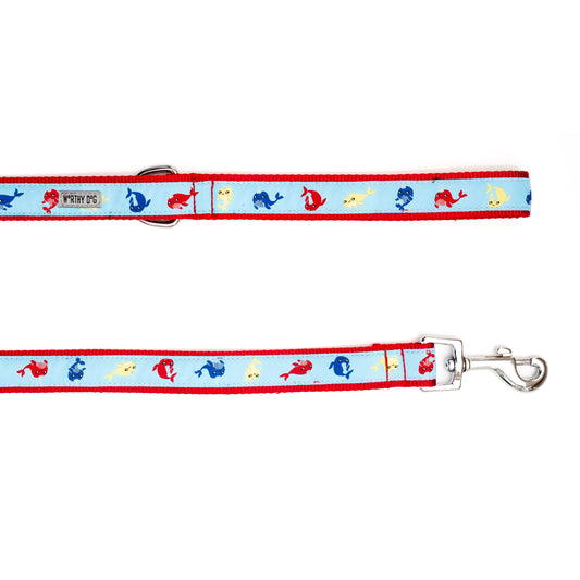Narwhals Dog Leash – Blue, Sizes S, L