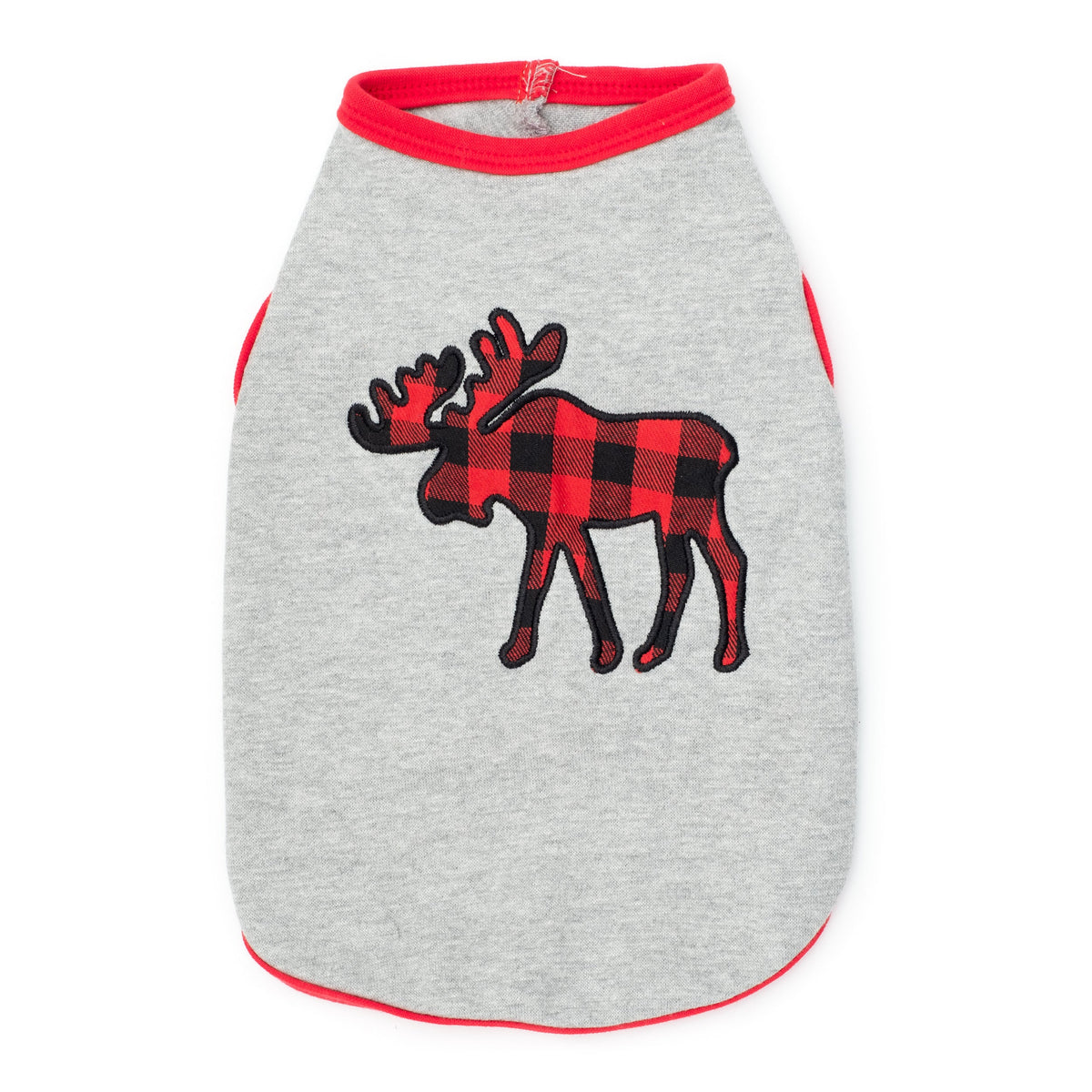 Buffalo Moose Dog Tank Top – Cotton, Gray, Sizes XS–XXL