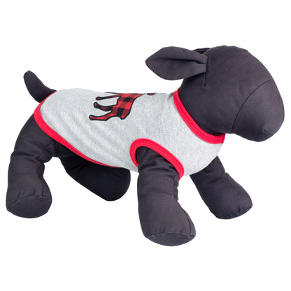 Buffalo Moose Dog Tank Top – Cotton, Gray, Sizes XS–XXL