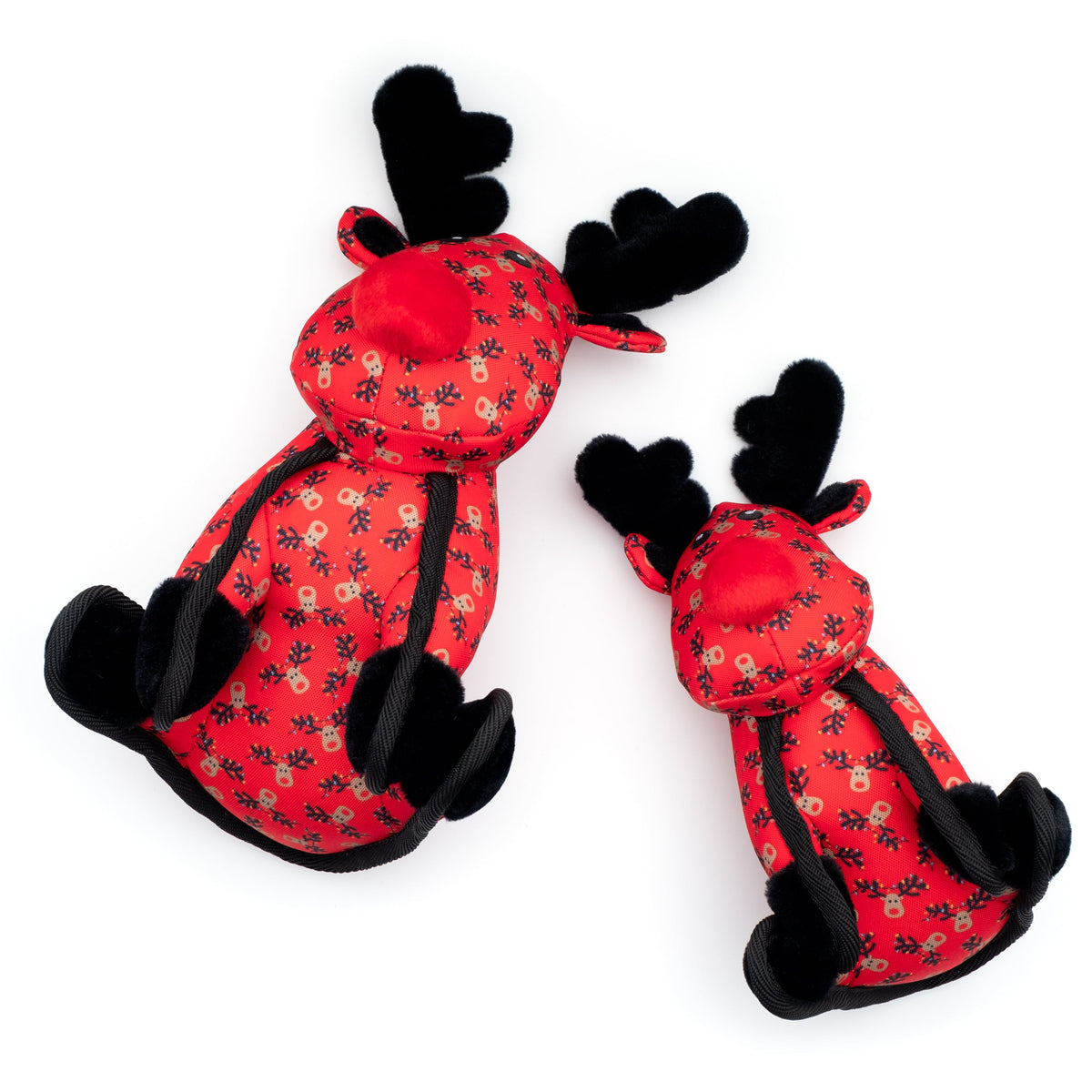 Rudy Reindeer Squeaky Dog Toy in red, product view 3