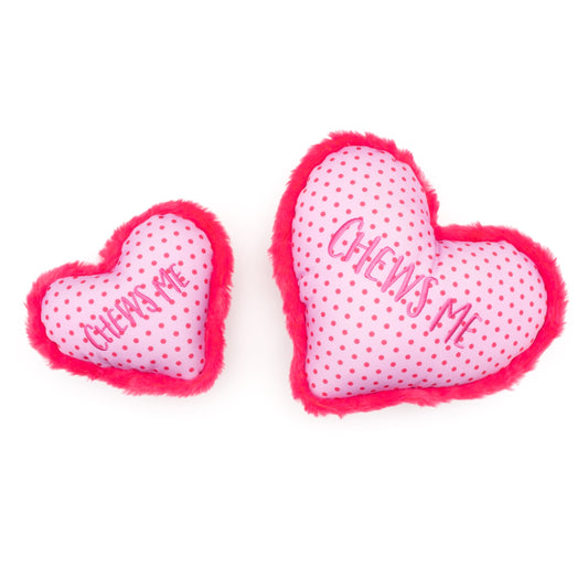 Chews Me Heart Dog Toy – Pink, Sizes S, L