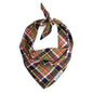 Olive Plaid II Classic Dog Bandana – Cotton, Olive, Sizes S, L