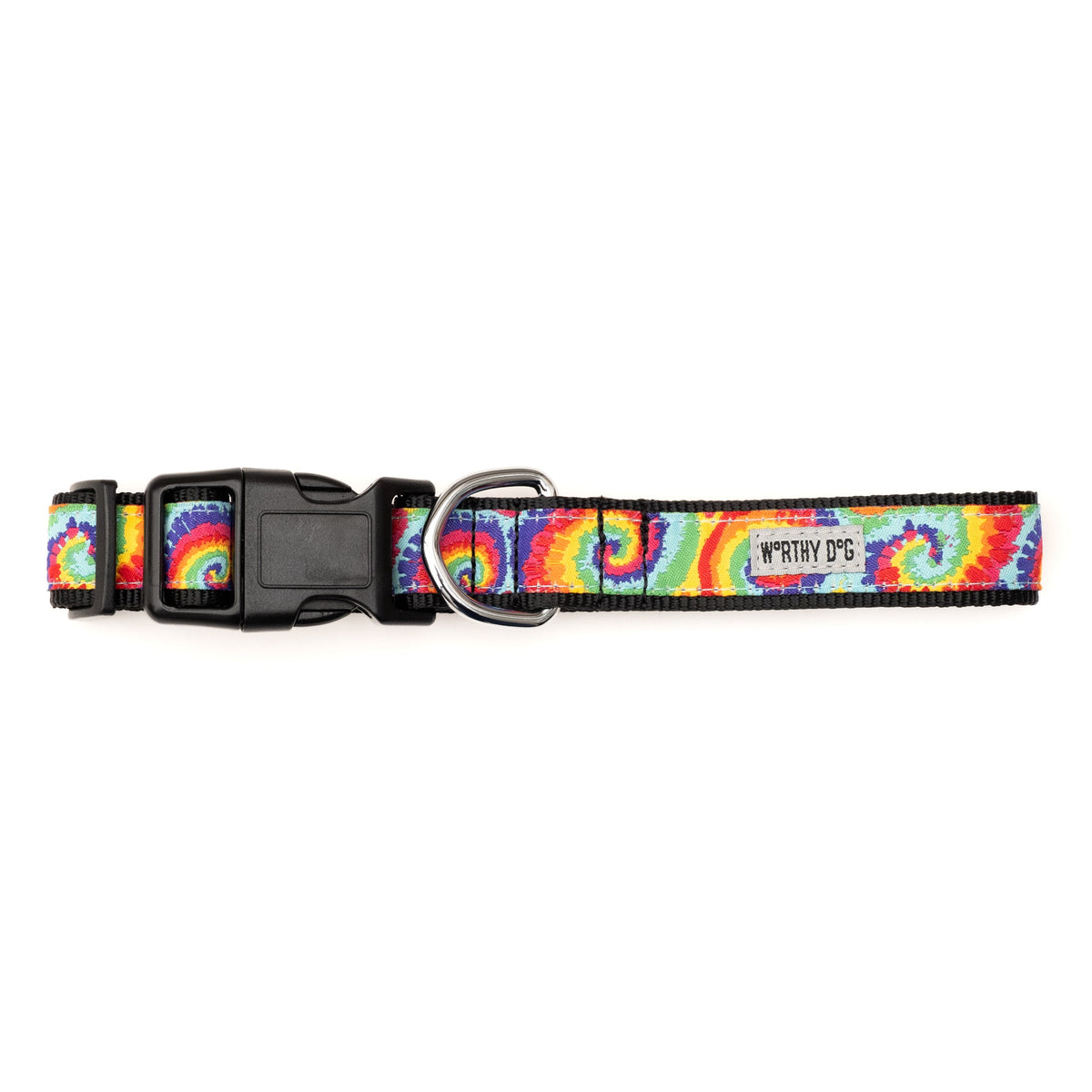 Kaleidoscope Dog Collar – Multicolored & Red/White/Blue, Sizes XS–XL
