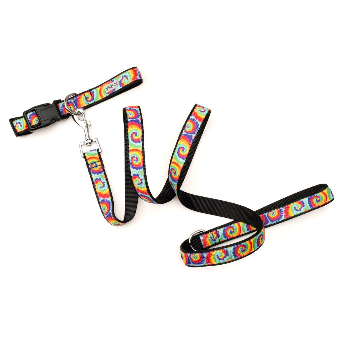 Kaleidoscope Dog Collar – Multicolored & Red/White/Blue, Sizes XS–XL