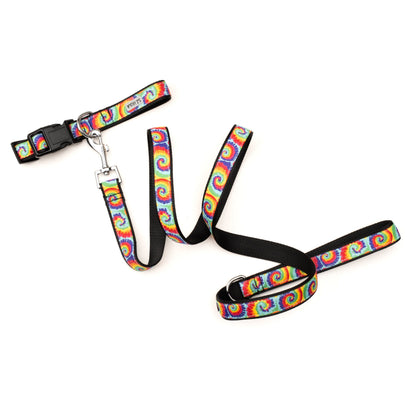 Kaleidoscope Dog Collar – Multicolored & Red/White/Blue, Sizes XS–XL