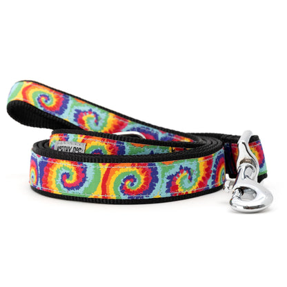 Kaleidoscope Dog Leash – Multicolored & Red/White/Blue, Sizes S, L