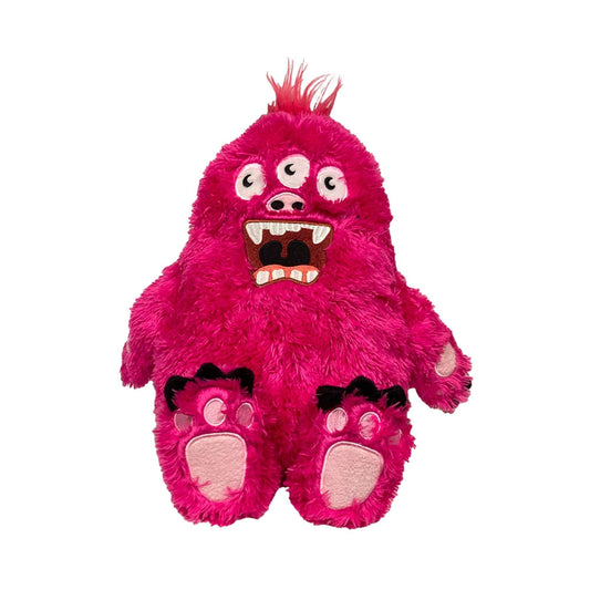 Fabdog Fluffy Monster Dog Toy - Pink, Large