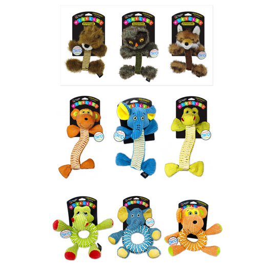 a collection of stuffed animals