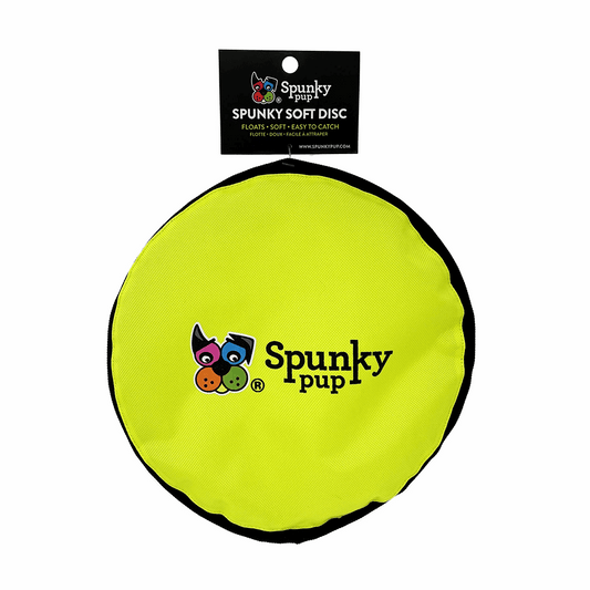 Spunky Pup Soft Disc 9.5 inch floating fabric dog frisbee