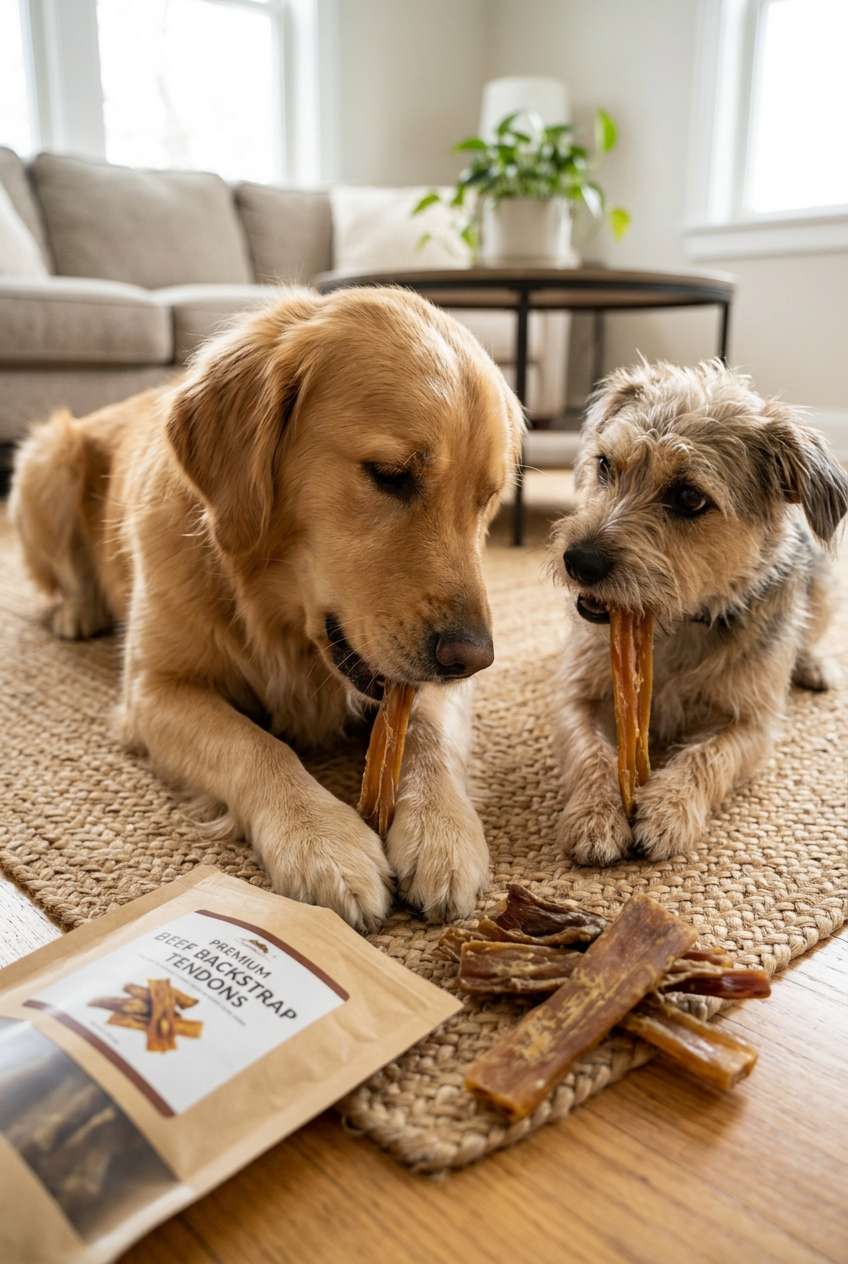 Dog Treat - Beef Backstrap Tendons 6"