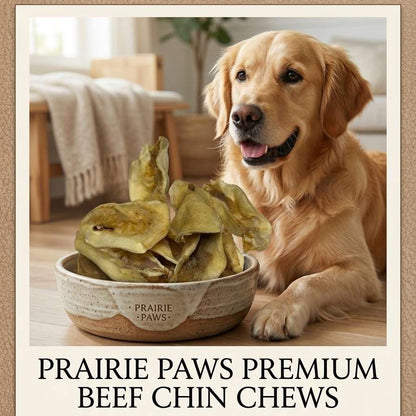 Beef Chins 10 Pack Dog Treat – Single Ingredient 100% Natural Beef