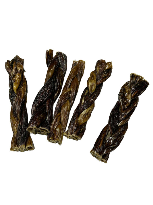Dog Treat - Braided Beef Gullet- 6" 5pk
