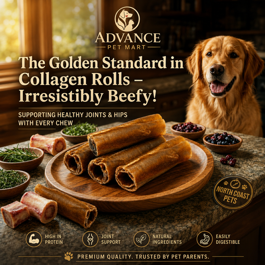 Beef Collagen Rolls 5 Pack Dog Treat – 6 Inch Long Lasting Chew