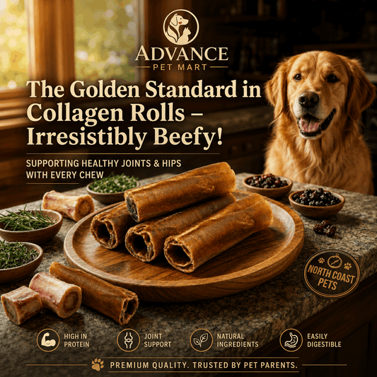 Beef Collagen Rolls 5 Pack Dog Treat – 6 Inch Long Lasting Chew