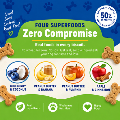 Finley's Crunchy Biscuits Dog Treats Apple & Cinnamon 12 oz details 