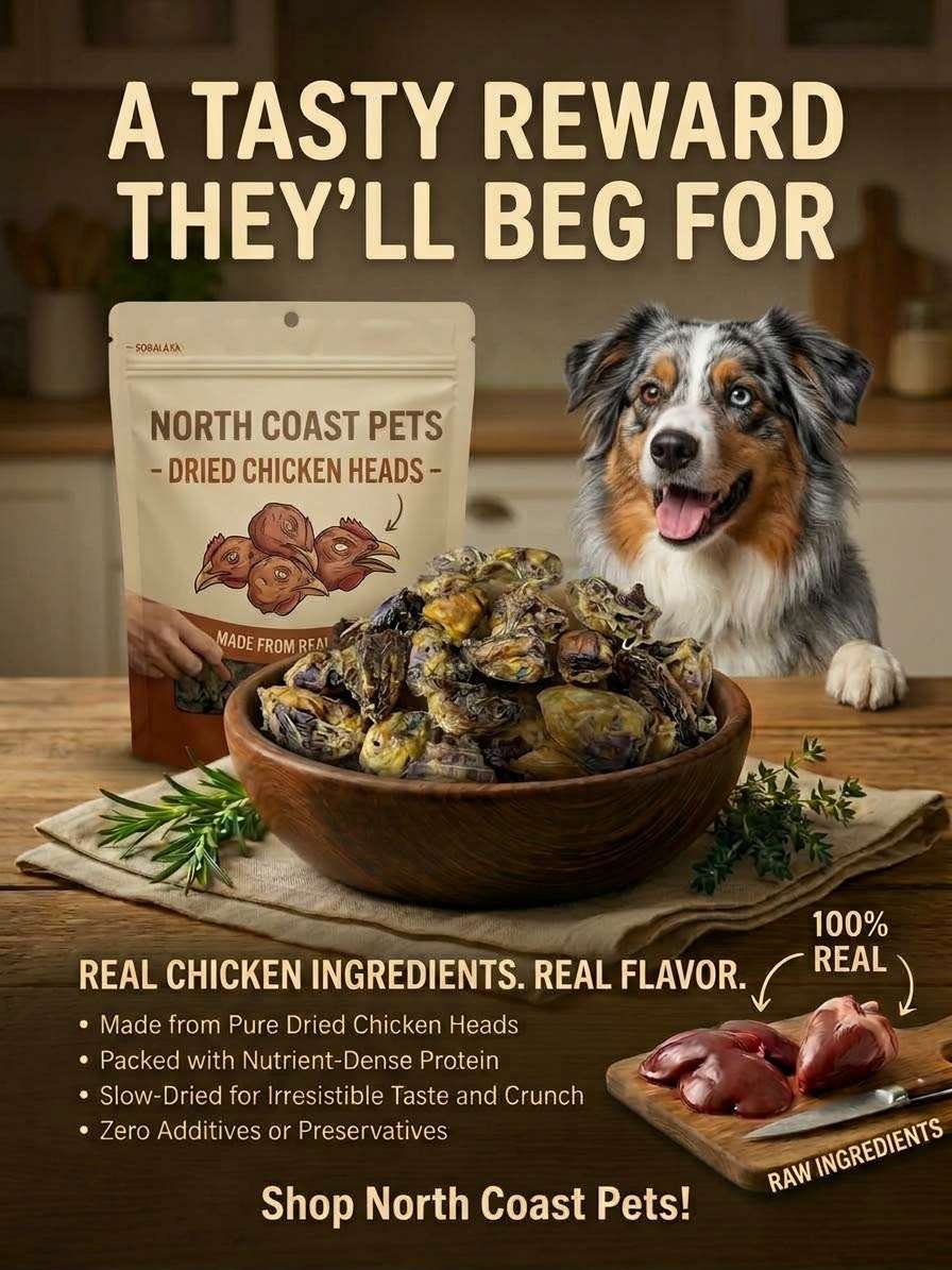 Chicken Head Natural Chews - 10pk