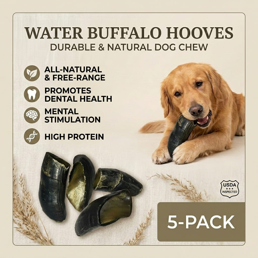 Water Buffalo Hoof - 5 Pack | Dog Treat