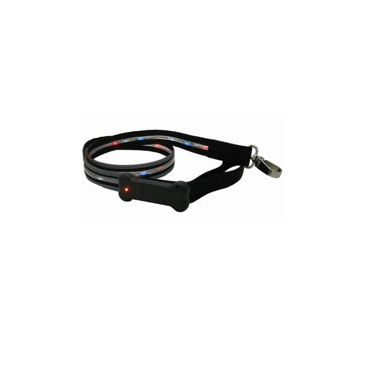Visiglo Black Leash with LEDs - FLIPRWBLEAS - Dog Safety