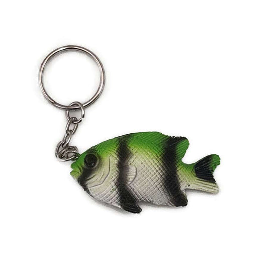 Fish Gift - Keychain - Green Damsel Fish - Hardware Items