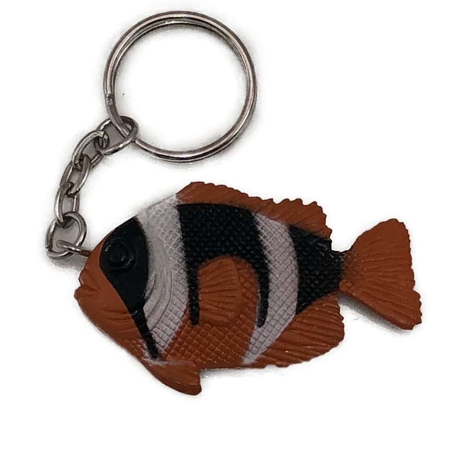Fish Gift - Keychain - Orange Damsel Fish - Hardware Items