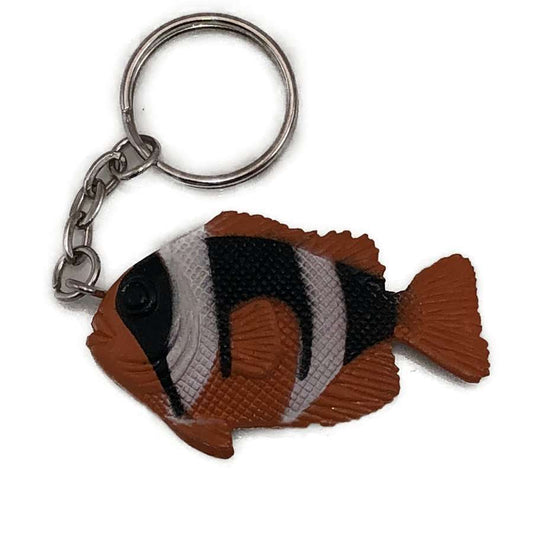 Fish Gift - Keychain - Orange Damsel Fish - Hardware Items
